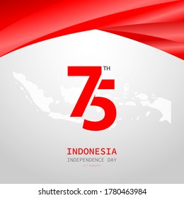 illustration design commemoration of Indonesia's 75th independence day