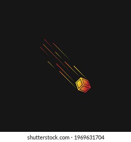 Illustration design concept of a box falling from the sky