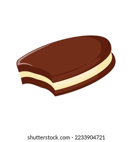 illustration design of cookies with vanilla topping