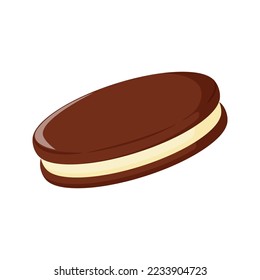 illustration design of cookies with vanilla topping