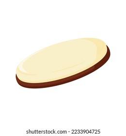 illustration design of cookies with vanilla topping