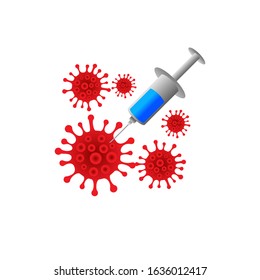 Illustration design of Corona virus cure. 2019-nCoV anti virus symbol