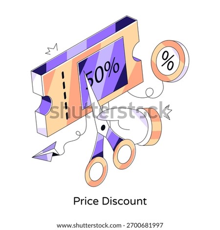 An illustration design of cut price