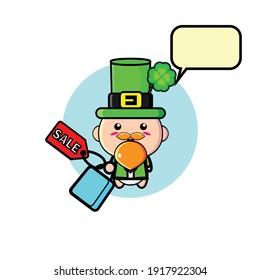 Illustration-Design des süßen Patrick-Charakter-Shopping