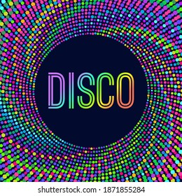 Illustration design disco retro vector party background. music flyer