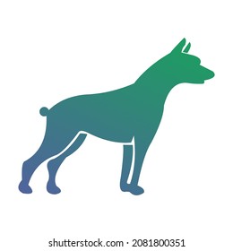 illustration design, dog shape vector