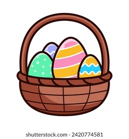 illustration design of easter day themed design elements