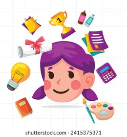 Illustration design for education school