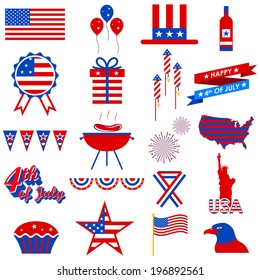 illustration of design element for 4th of July