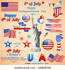 illustration of design element for American Independence Day