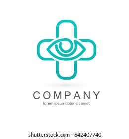 Illustration design of eye logotype 
