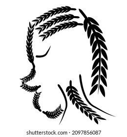 illustration design of a face characters with some various style design cocnept