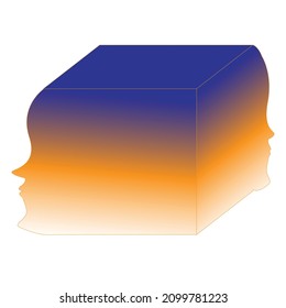 illustration design of face with the concept of design pixels