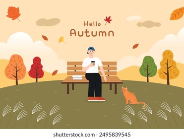 Es un diseño de ilustración para otoño.