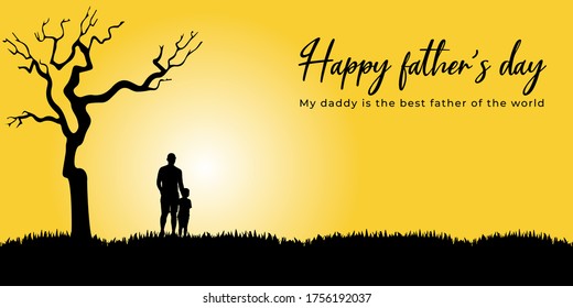 illustration design of fathers day. banner and wallpaper fatherhood template.