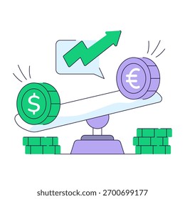 Un diseño ilustrativo del equilibrio financiero
