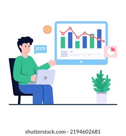 Ein Illustrationsplan für Finanzstatistiken