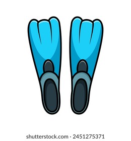 illustration design of fins. scuba diving gear