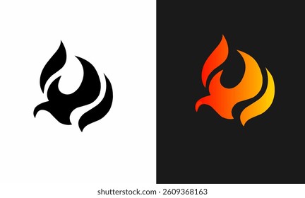 illustration design fire suitable for logo template elements