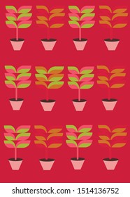the illustration design of flower with red dark background