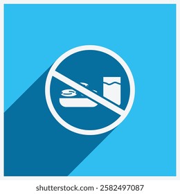 Illustration design of forbidden eating and drinking icon, Islamic Ramadan icon
