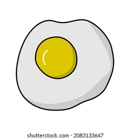illustration design, fried egg vector