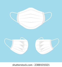 It is an illustration design of the front and side of the mask.
