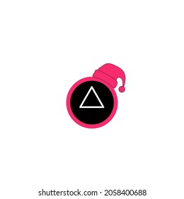Illustration design in a game with a triangle icon shape