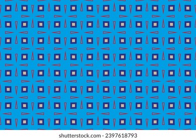 Illustration for design. geometric seamless pattern. The background image.  Popular trend. luxury wallpaper with geometric shape,pattern on blue background