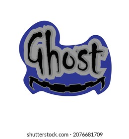web de concepto de palabra fantasma de diseño de ilustración