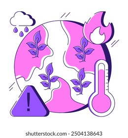 Ein Illustrationsdesign der globalen Erwärmung 

