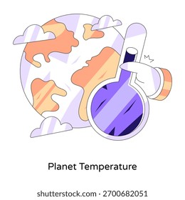 Un diseño ilustrativo del calentamiento global