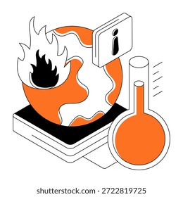 An illustration design of global warming