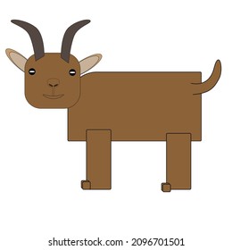 illustration design of a goat in various concept design style