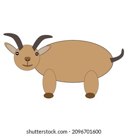 illustration design of a goat in various concept design style