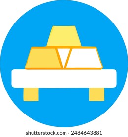 illustration design of golden bars