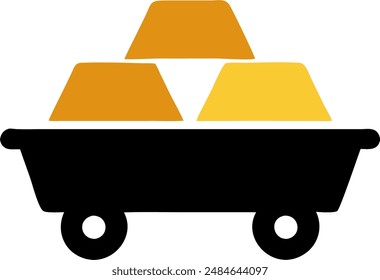 
illustration design of golden bars