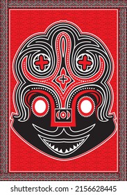 Illustration of the design of Gorga Ulu (head), the traditional carving art of the Batak people