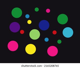 Illustration Design Graphic Of Colorful Circles Fit For Flash Card, Background, Template Etc.