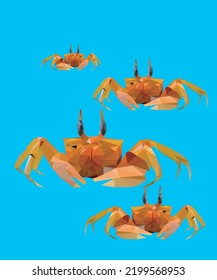 illustration design graphic of crab in geometric. perfect for design