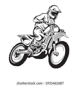 illustration design graphic of motocross, perfect for design