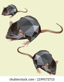 illustration design graphic of mouse in geometric. perfect for design