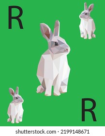 illustration design graphic of rabbit in geometric. perfect for design