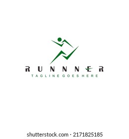 Illustration design graphic runner logo presented in a simple and attractive way