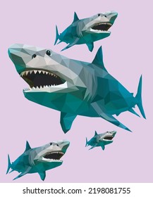 illustration design graphic of shark in the sea. perfect for design