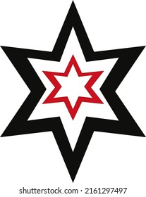 illustration design graphic of star shape, fit for logo design, Brand design, Icon, etc.