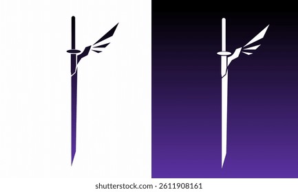 illustration design graphic sword suitable for logo symbol