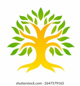 illustration design graphic of symbols logo abstract tree with tribal style. suitable for elements design