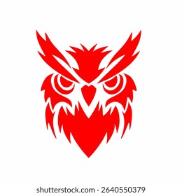 illustration design graphic of tribal art tattoo abstract owl with white background