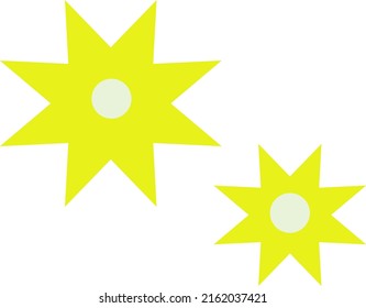 Illustration design graphic vector of  yellow stars flower fit for logo,brand, symbol etc.